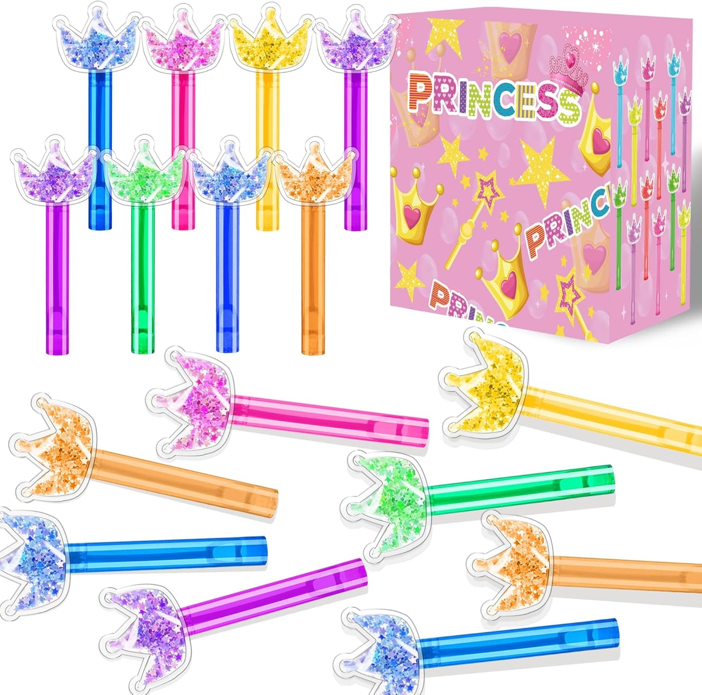 24PCS Animal Bubble Wands for Wild One Birthday Baby Shower Decorations Safari Jungle Theme Party Favors Supplies, Pinata Goodie Bags Filler, Classroom Prizes, Valentines Gifts, Easter Stuffers