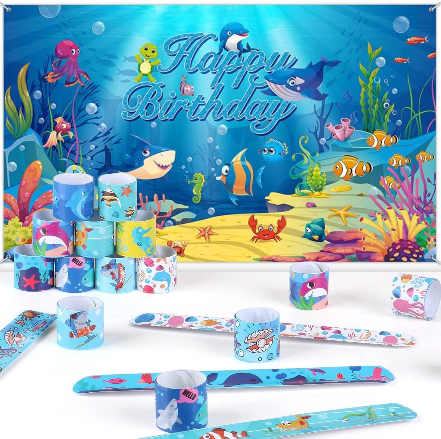 Viicoor Slap Bracelets for Kids 30PCS Animals Slap Bands Party Gadget Fillers Favors
