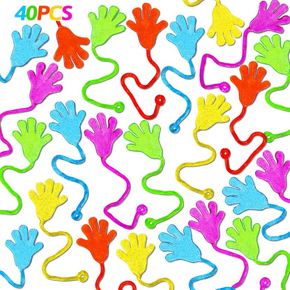 100PCS Sticky Hands Birthday Party Favors for Kids 4-8 8-12 Summer Goodie Bag Stuffers Classroom Treasure Box Toys Carnival Prizes Bulk Mini Treat Trinket Pinata Fillers End of Year Students Gifts