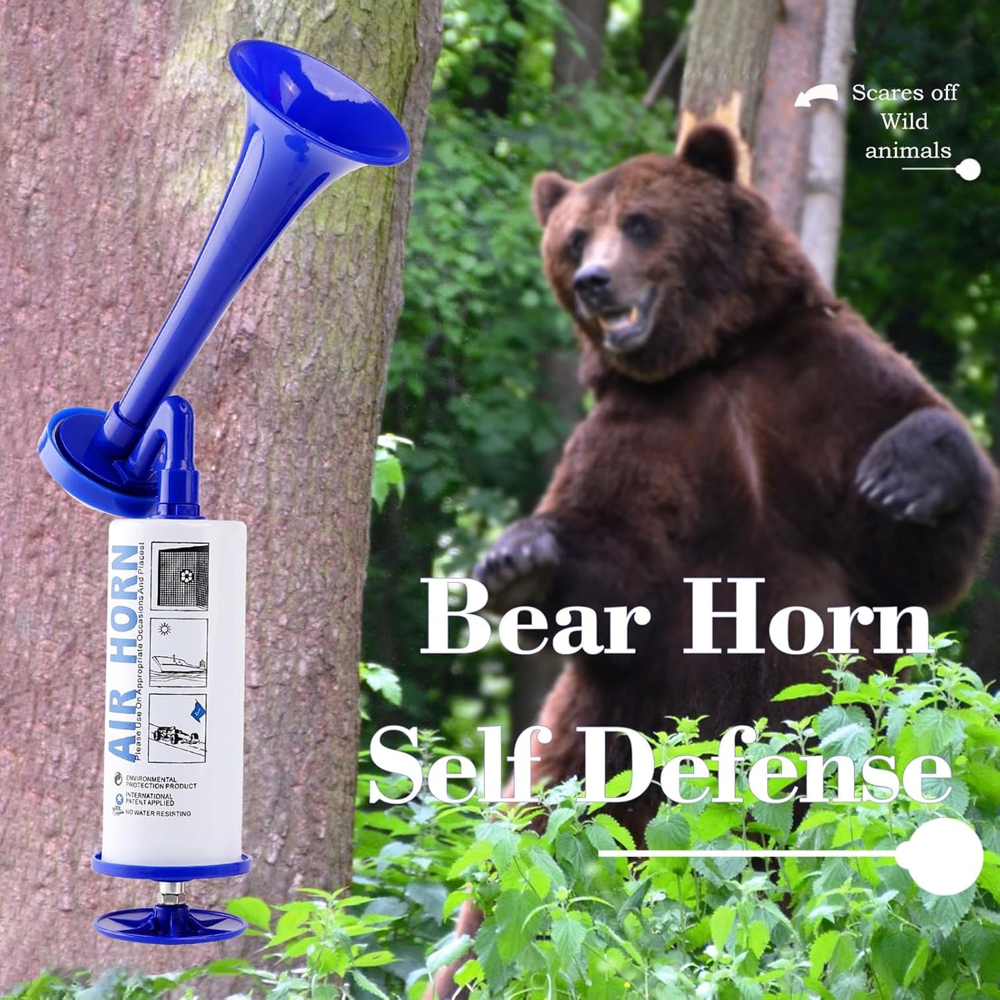 Air Horn for Boat Graduation Party Sports Events Beer Horns Dog Air Horn Self Defense Portable Air Pump Horn(ABS large handheld horn)