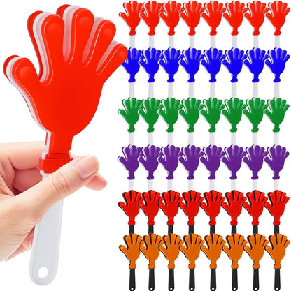 48 Pack Hand Clappers 7.5 Inch Noisemakers Bulk for Team Sports School Events Party Favors(Blue and White)