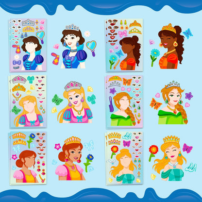 JOYIN 24 Sheets 9"x6" Make a face Stickers for Kids, Make Your Own Stickers with Unicorn, Dinosaur, Sea and Safari Animals, Party Favors Kids Crafts, Goodie Bags Stuffers Classroom Activities