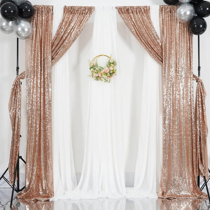 Poise3EHome Black Sequin Backdrop Curtains, 2 Panels 2FTx8FT Glitter Photo Booth Backdrop for Halloween Birthday Bachelorette Wednesday Twilight Party Decorations