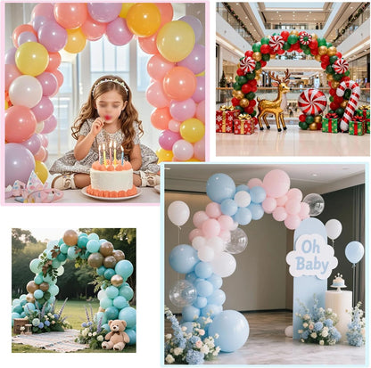 Balloon Arch Kit Stand with Base, 9Ft & 5.6Ft High Free Bending Half Arch Stand for Baby Shower Yard Decorations Wedding Birthday Party (No Balloons)
