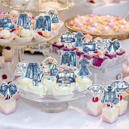 Wildflower Birthday Party Decorations, 36PCS Flower Floral Cupcake Toppers Decoration, Baby in Bloom Baby Shower Cupcake Picks Decor Party Supplies for Gilrs Women