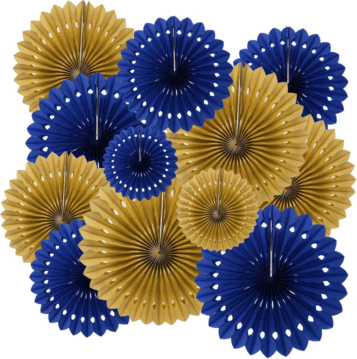 ZOOYOO Hanging Paper Fans Party Decorations,12 Pcs Pastel Rainbow Honeycomb Round Fans,Ceiling Decor for Easter,Wedding,Birthday,Summer Day Party Backdrop