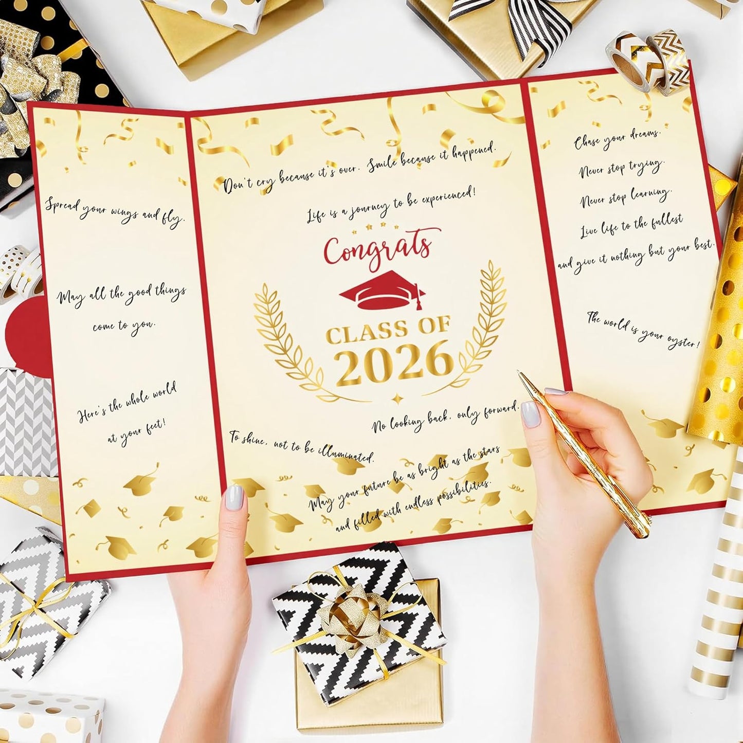 Graduation Decorations 2026 - Graduation Guest Book for Class of 2026, Signature Board Sign for High School & College Graduation Party Decor