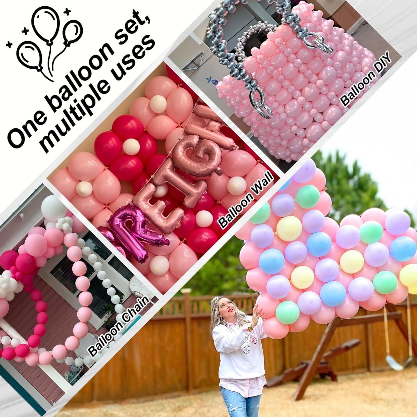 Gold Quick Link Balloons, 60PCS Linking for Balloon Wall Arch Chains, 6inch Linkable for Wedding Birthday Baby Shower Engagement Graduation Party Decorations