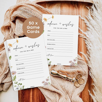 GardenCity Find The Guest Bingo Game Cards, Bridal Shower Games, Baby Shower Bingo, Wedding Game, 50 Cards - Wildflower