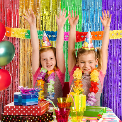 2 Pack Foil Curtain Backdrop Curtains Silver Tinsel Door Streamers Birthday Party Decorations Photo Booth Props for Disco Party Graduation Wedding Baby Shower Bachelorette Christmas Gender Reveal