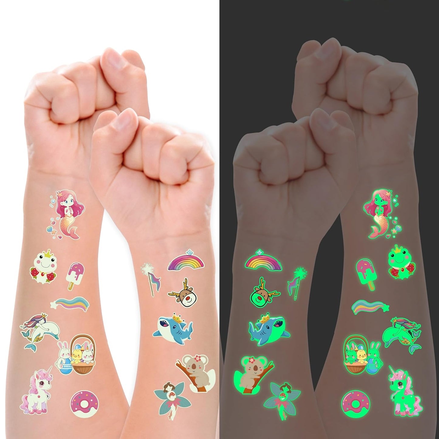 Tattoos for Kids, 350+ Mixed Styles (37 Sheets) Temporary Tattoos Stickers Set Gift for Girls and Boys, Space Dinosaur Animals Butterfly Tattoos for Kids Birthday Party Supplies