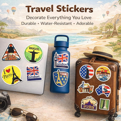 QTL Neon Stickers for Teens & Students Prizes, Waterproof Vinyl Party Favor Stickers, School Rewards, Water Bottle and Laptop, 50PCS - Colors B