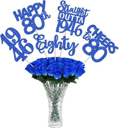 15 PCS 50th Birthday Centerpiece Sticks Fifty Happy 50th Straight Outta 1976 Table Flower Centerpieces Sticks Cheers to 50 Floral Decorations for 50th Birthday Party Centerpieces Supplies Black