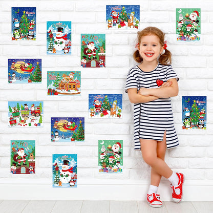 Marspark 24 Pcs Summer Crafts for Kids Bulk Color Your Own Summer Scratch Posters DIY Magic Scratch Paper Black Off Art Paper Gifts Kit Doodle Art for Home Holiday School Party Activities