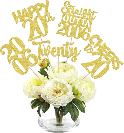 15 PCS 50th Birthday Centerpiece Sticks Fifty Happy 50th Straight Outta 1976 Table Flower Centerpieces Sticks Cheers to 50 Floral Decorations for 50th Birthday Party Centerpieces Supplies Black