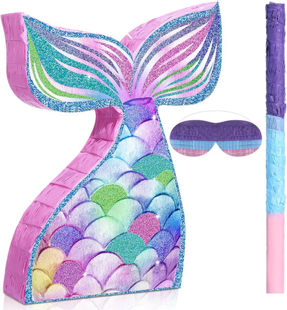 Pasimy One Silly Goose Piñata with Blindfold and Stick Funny Piñata Bundle for Girls Pink Silly Goose Theme Birthday Baby Shower Halloween Party Decorations Game Supplies, 12.20 x 14.80 Inch