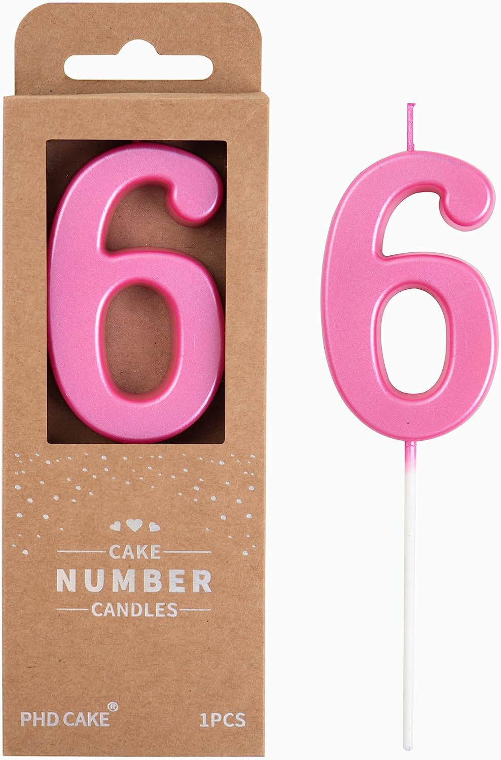 PHD CAKE 2.76 Inch Modern Gold 2 Number Birthday Candles, Gold Number Candles, Cake Number Candles, Party Celebration