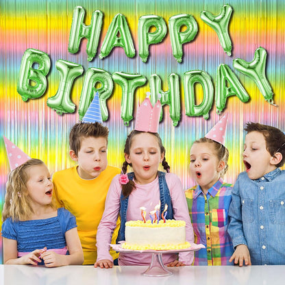 Tinsel Foil Fringe Curtains Wavy Backdrop for Parties Sparkle Metallic Wavy Foil Fringe Backdrop Curtain for Party Decorations Photo Booth Props for Birthday Graduation Wedding
