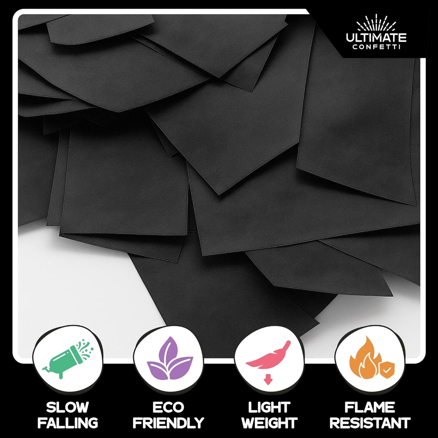 Ultimate Confetti, Multicolor Biodegradable Confetti - Rectangular Fluttering Tissue Paper Confetti for Cannon and Launcher use - Best for Holidays, Birthday, Wedding, and Parties - 1 lb, 16 oz