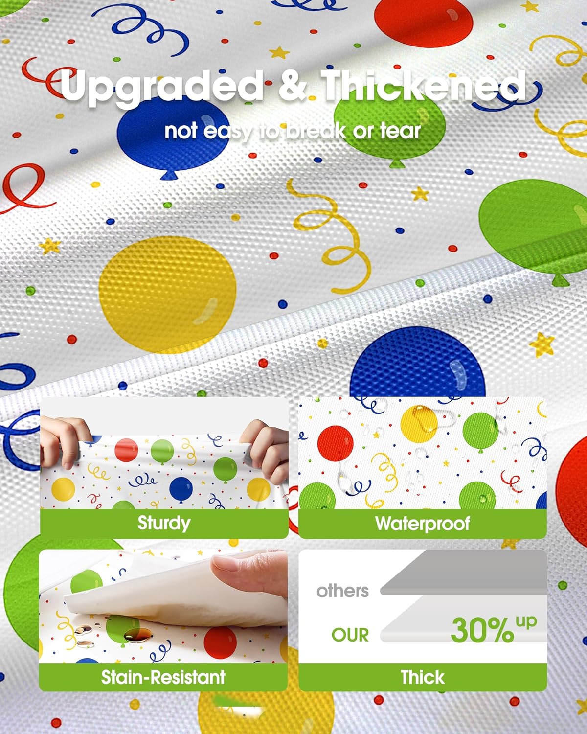 Pureegg Plastic Table Cloth Disposable 8 Pack, 54 x 108 Inch Table Cloths, Party, Picnic, Wedding, Decorative Tablecloths, Rectangle, White Plastic Cover, Leakproof & Sturdy, White