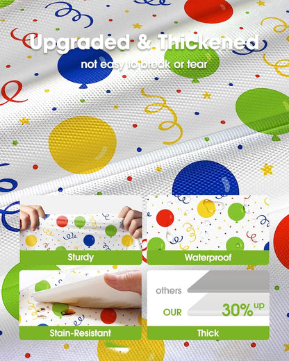 Pureegg Plastic Table Cloth Disposable 8 Pack, 54 x 108 Inch Table Cloths, Party, Picnic, Wedding, Decorative Tablecloths, Rectangle, White Plastic Cover, Leakproof & Sturdy, White