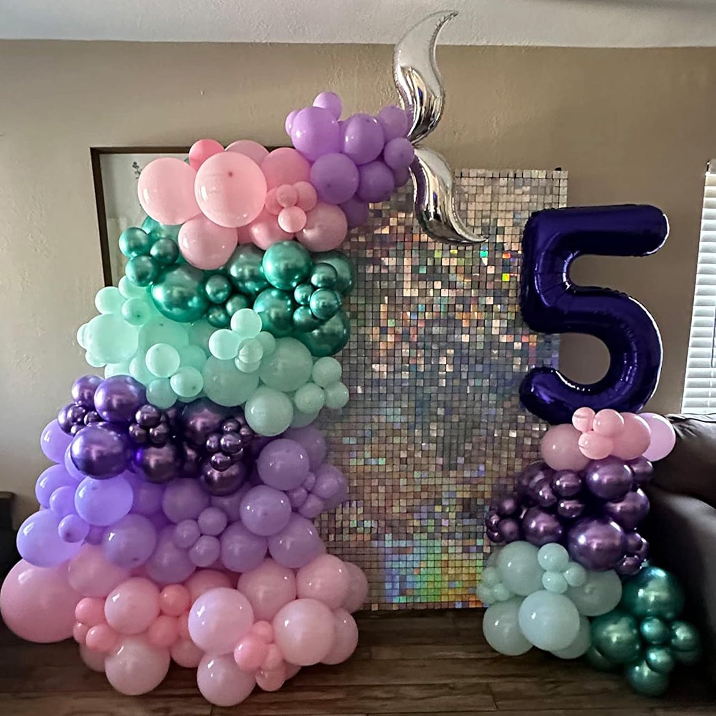 Pink Blue Purple Balloon, 60 Pcs 12 Inches Hot Pink Metallic Purple Teal Yellow Balloons Confetti Balloons for Kids Magic Theme Birthday Decoration Baby Shower Girls Music Party Supplies