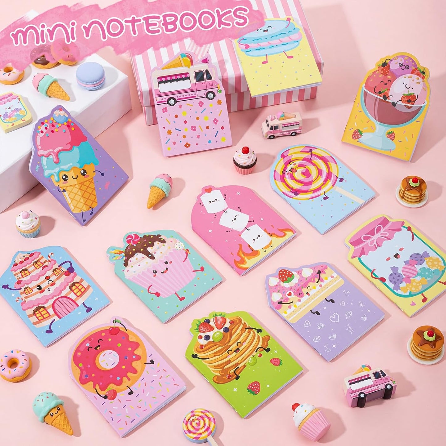 Maxdot 48 Pcs Farm Animals Mini Notebooks Bulk Party Favors Gift Small Cute Pocket Notepads with 20 Sheets, Gifts for Birthday, Back to School Party Classroom Prizes Gift