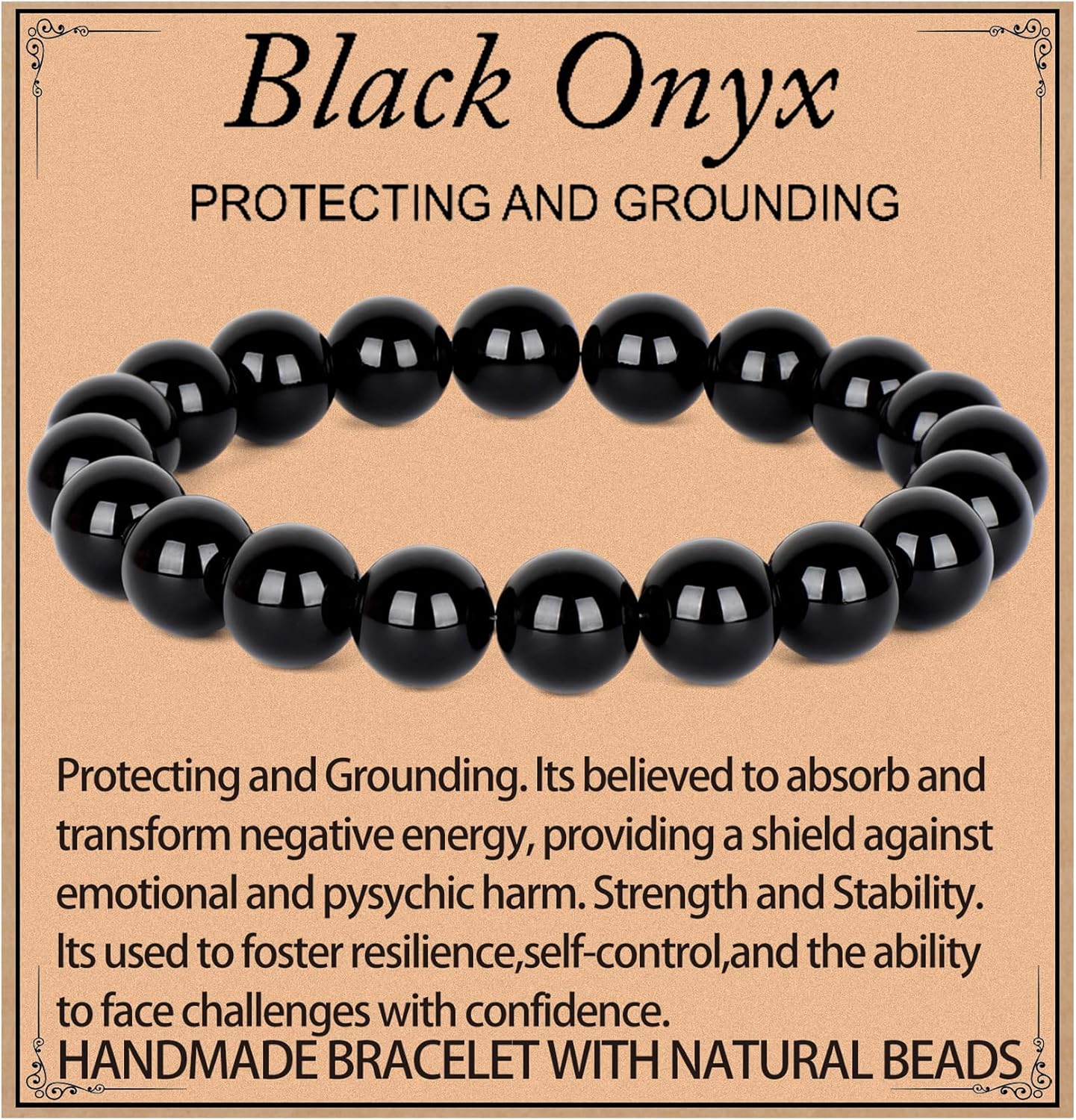 LPBeads Handmade Natural Gemstone Stretch Elastic Bracelet Healing Crystal Round Stone Beads Jewelry Gifts for Women Men