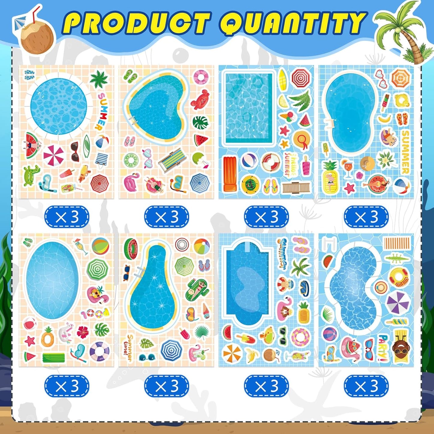 24 Sheets Make a Face Stickers for Kids Toddlers, Make Your Own Animal Mix and Match Sticker Sheets with Sea Animals Horses Dinosaurs Unicorns for Kids Crafts Party Favors Goodie Bags Stuffers