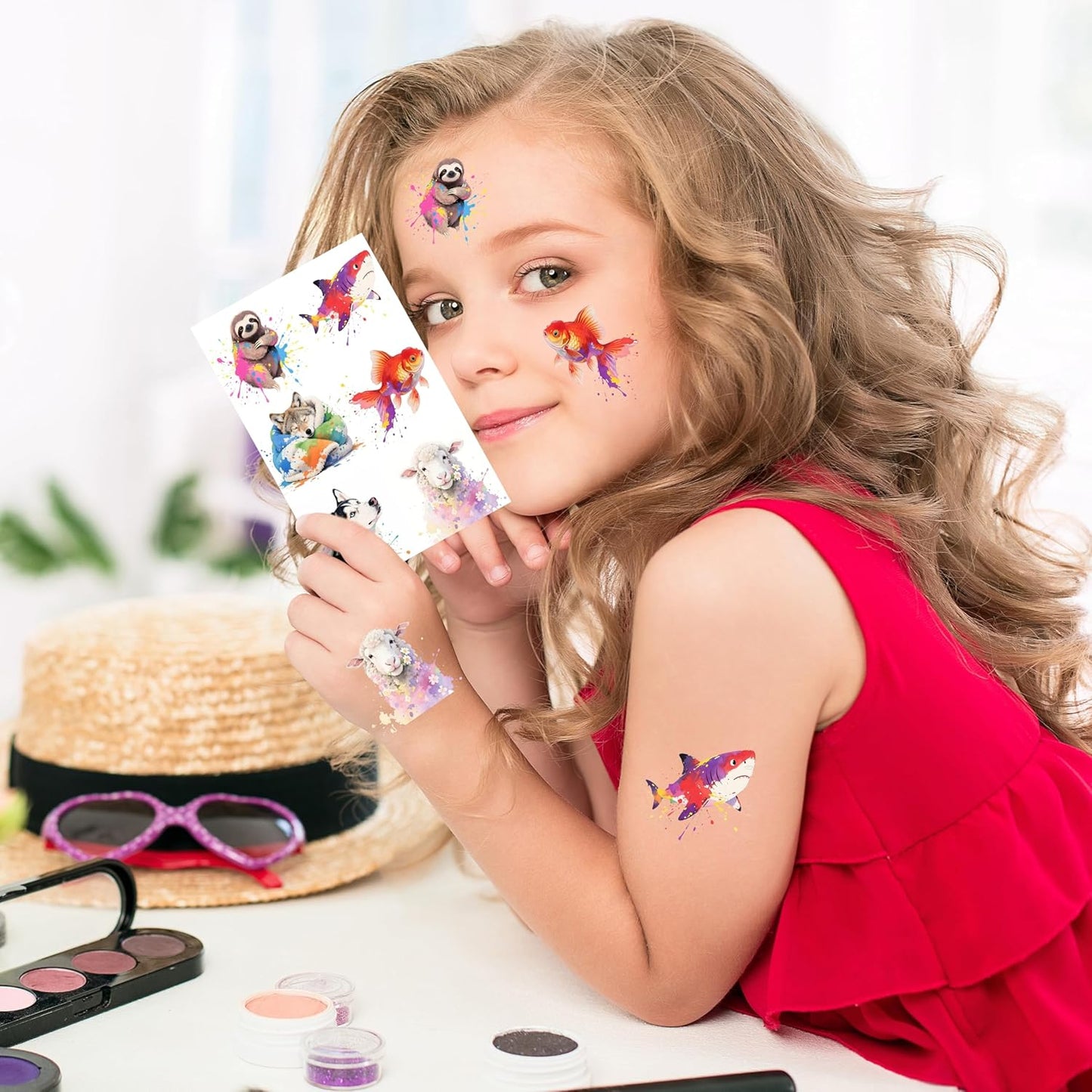Tattoos for Kids, 350+ Mixed Styles (37 Sheets) Temporary Tattoos Stickers Set Gift for Girls and Boys, Space Dinosaur Animals Butterfly Tattoos for Kids Birthday Party Supplies