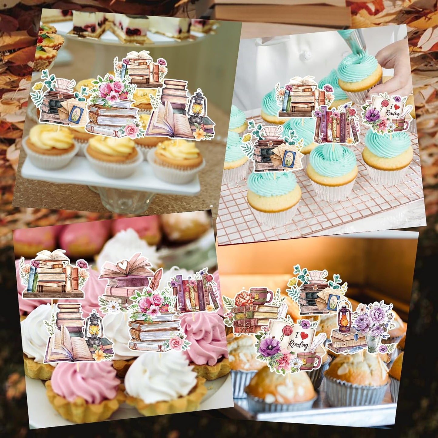 Wildflower Birthday Party Decorations, 36PCS Flower Floral Cupcake Toppers Decoration, Baby in Bloom Baby Shower Cupcake Picks Decor Party Supplies for Gilrs Women