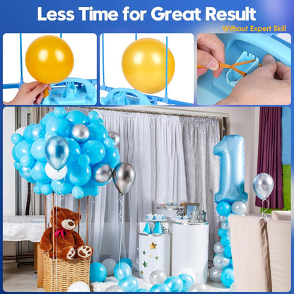 Electric Balloon Pump,110V 600W Portable Dual Nozzles Balloon Pump,Air Pump Balloon Blower for Party Decorations with Tying Tool