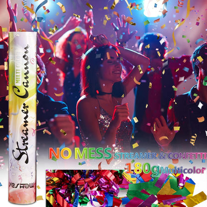 Confetti Cannon Party Poppers Gold,(6 pack) YESHOW Confetti Shooters Blaster for Birthday Graduation Wedding Christmas New Year’s Eve and Valentine's Day Any Celebrations