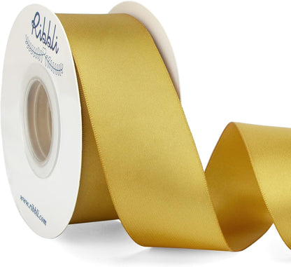 Ribbli Double Faced White Satin Ribbon,3/8” x Continuous 25 Yards,Fabric Ribbon use for Bows Bouquet,Gift Wrapping,Floral Arrangement
