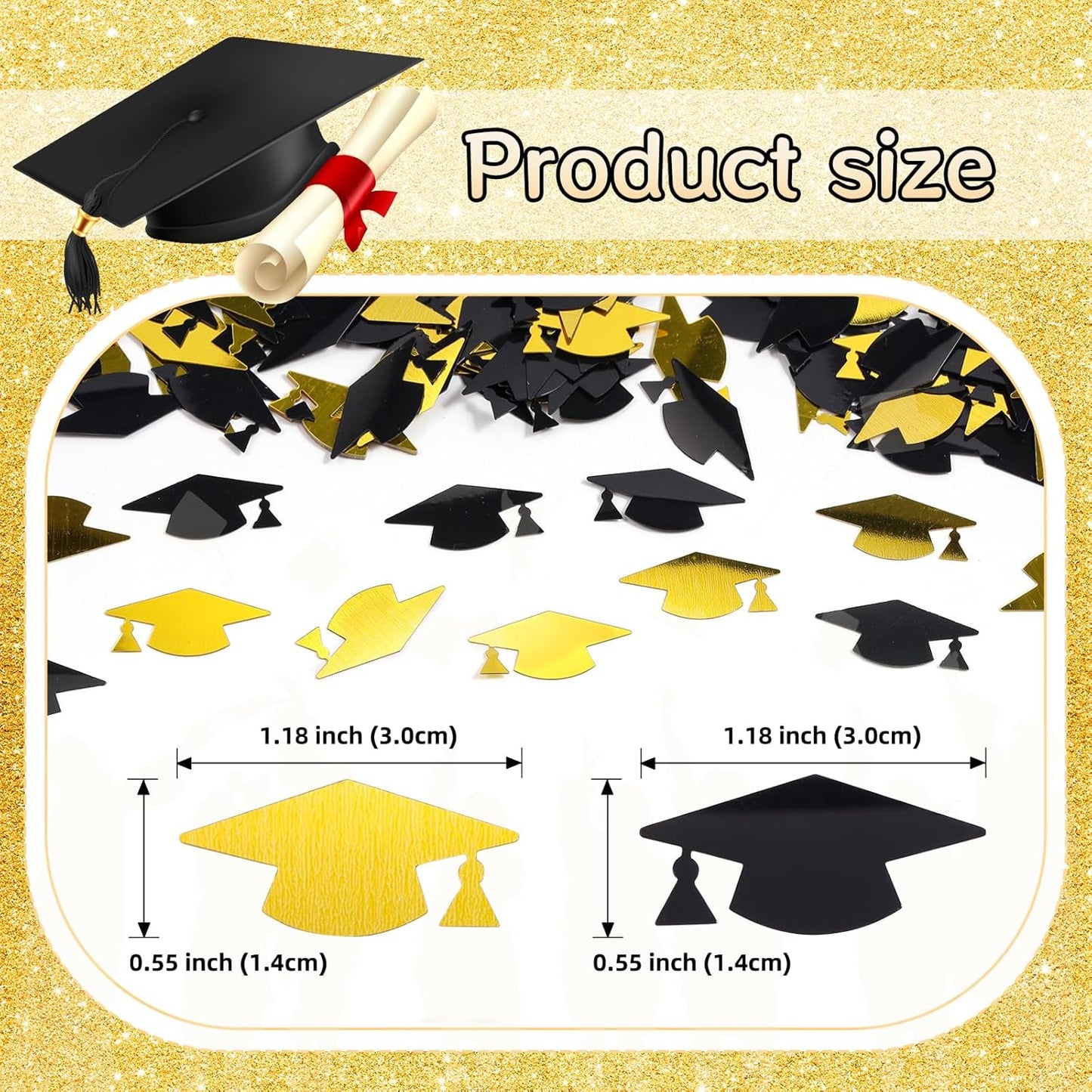 Silver and Blue Graduation Confetti 2026, 1000 Pcs Class of 2026 Table Centerpiece Grad Confetti for 2026 Graduation Party Decorations Supplies