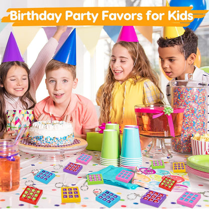24PCS Tic Tac Toe Game Birthday Summer Party Favors Goodie Bags Stuffers for Kids 3-5 4-8 8-12 Classroom Treasure Chest Carnival Prize Box Toys Bulk Keychain Pinata Filler Return Gifts for Girl Boy