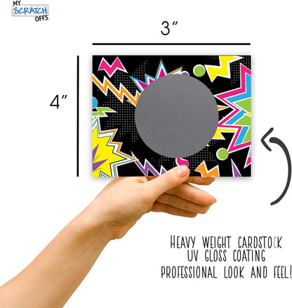 My Scratch Offs - Customizable Scratch-Off Cards Graffiti Design for Prizes, Classroom Rewards & Teacher Supplies, 50 Pack