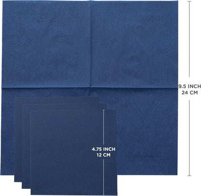 Black Beverage Napkins (300 Count) 2-Ply Disposable Cocktail Napkins for Bar, Weddings, Parties, Events, Premium Quality and EU Made