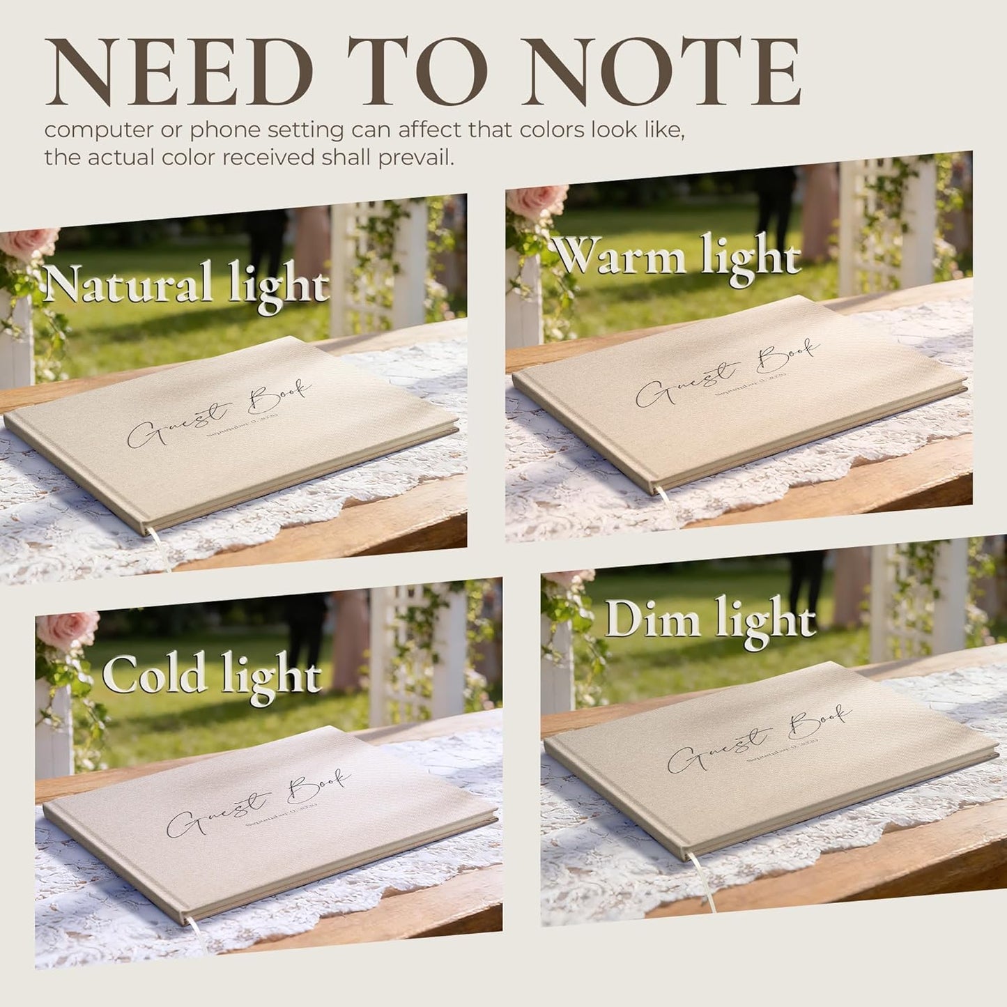 Vienrose Wedding Guest Book Journal, Wedding Registry Must Haves Things with 80 Blank Pages, Linen Photo Guestbook to Sign at Reception Party, Create Your Customizable Memory Album, Dusty Sage Green
