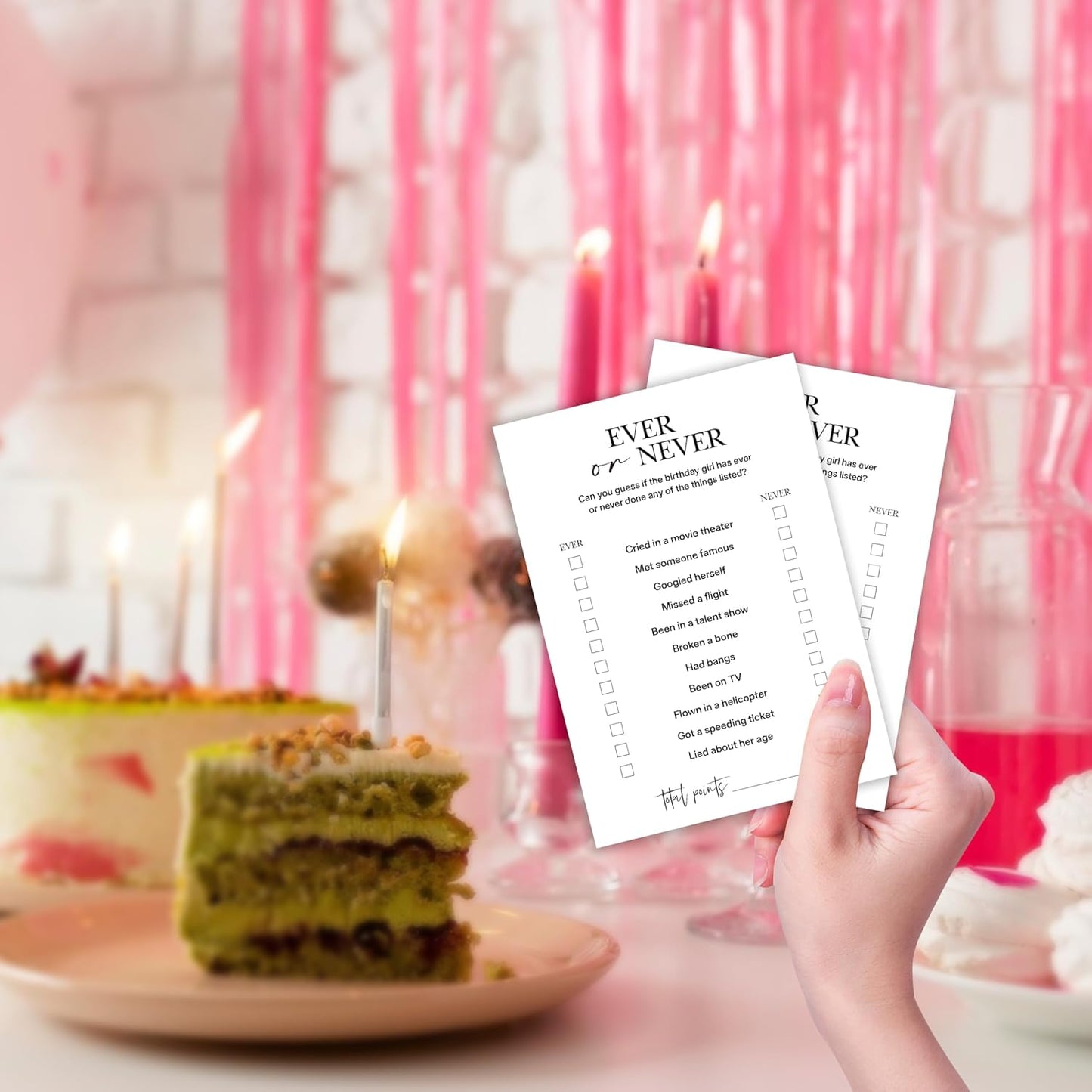 Birthday Party Games, My Favorite Memory, 25 Pcs Card Set for Guests, Fun Birthday Game for Teen Adults – A06