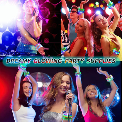 90 PCS Led Glow Sticks Bracelets Glow In the Dark Party Supplies, Light Up Bracelets for Kids Adults, Party Favors for Christmas, Halloween, New Year Party Light Up Toys Gifts (90)