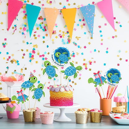 Beautiful Butterfly Centerpiece Sticks - Floral Baby Shower or Birthday Table Toppers - Butterfly Themed Gender Reveal Bridal Shower Party Decoration- Set of 15