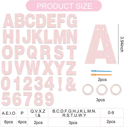 BEISHIDA 116 PCS A-Z DIY Letter Banner Kit Make Your Own Banner Including 111 Letters and Numbers 3 Rope and 2 Threading Device,Customized for Birthday Graduation Wedding Decor Black