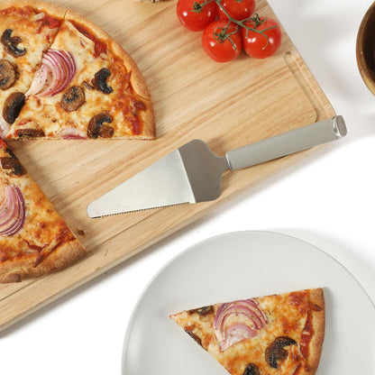 Calphalon Edge Stainless Steel Pie Server w/Thermoplastic Rubber Handle - Taupe