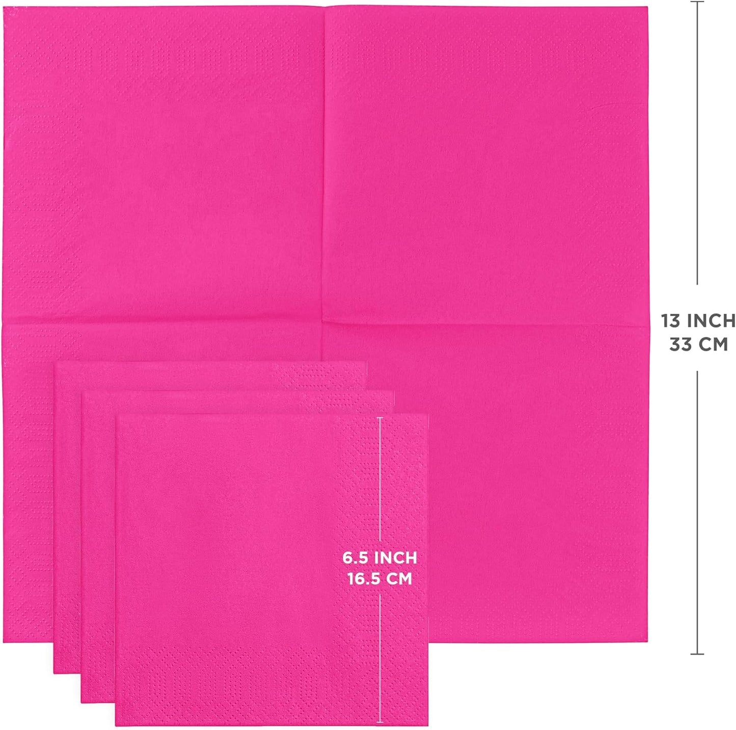 Black Beverage Napkins (300 Count) 2-Ply Disposable Cocktail Napkins for Bar, Weddings, Parties, Events, Premium Quality and EU Made