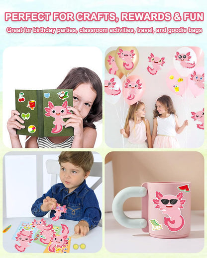 Aowplc 36 Pcs Make-A-Face Sticker Sheets Kids Party Favors Mix and Match Stickers with Dinosaurs, Mermaids, Unicorns, Horses, Farm & Sea Animals for Parties, Birthdays, Classroom Activities & Crafts