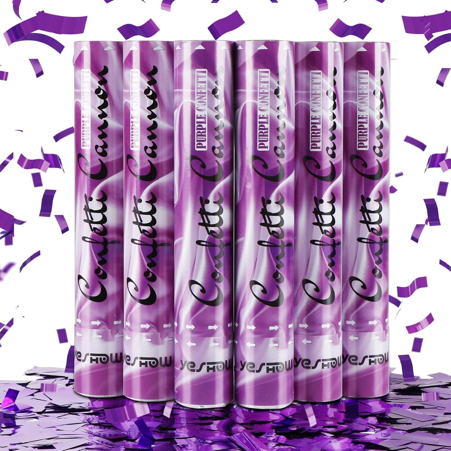 Confetti Cannon Party Poppers Gold,(6 pack) YESHOW Confetti Shooters Blaster for Birthday Graduation Wedding Christmas New Year’s Eve and Valentine's Day Any Celebrations