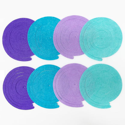 36 Pcs Blue Hanging Swirl Decorations Ombre Royal Blue White Felt Swirl Streamer Spiral Ceiling Garland for Birthday Wedding Baby Shower Graduation Under The Sea Nautical Ahoy Achor Party Supplies