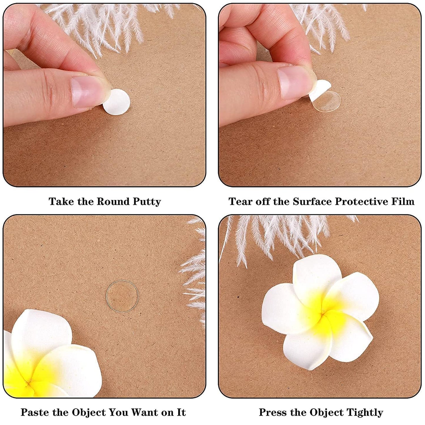 JANYUN 140 Pieces Adhesive Dots,Removable Round Putty Clear Tack No Trace Small Tape Stickers for Wall Hanging Festival Poster Office Party Decoration Picture Crafts