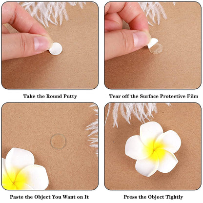 JANYUN 140 Pieces Adhesive Dots,Removable Round Putty Clear Tack No Trace Small Tape Stickers for Wall Hanging Festival Poster Office Party Decoration Picture Crafts